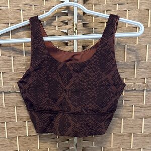Deep Purple Snake Print Crop Top